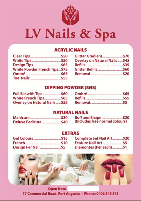 lv nails price list|lv nail salons near me.